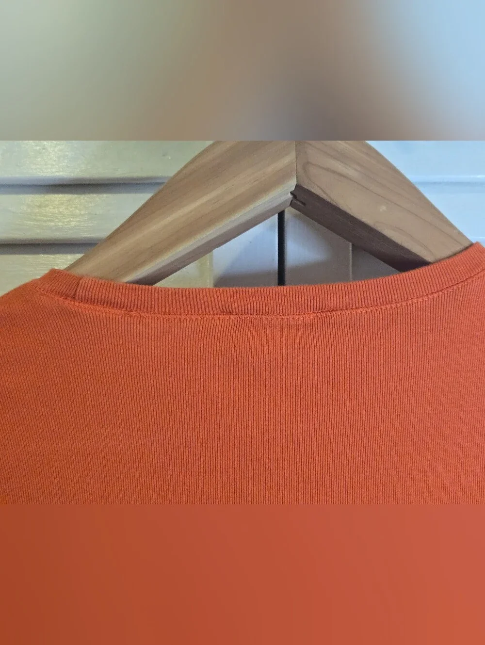Vintage Ralph Lauren Sport Orange Ribbed Long Sleeve Shirt Blue Pony XL